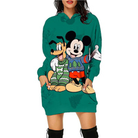 Y2k Women's Hoodie Dress Hoodie 2024 Autumn/Winter Christmas Disney Mickey Mouse Series Cute 3D Printed S-3XL Sportswear Anime L