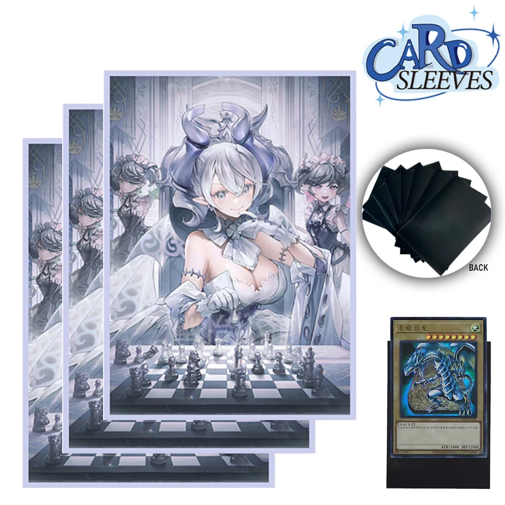 

50pcs 63x90mm Holographic Anime Card Sleeves Japanese Size Board Game Trading Card Protector for YGO Christmas Present