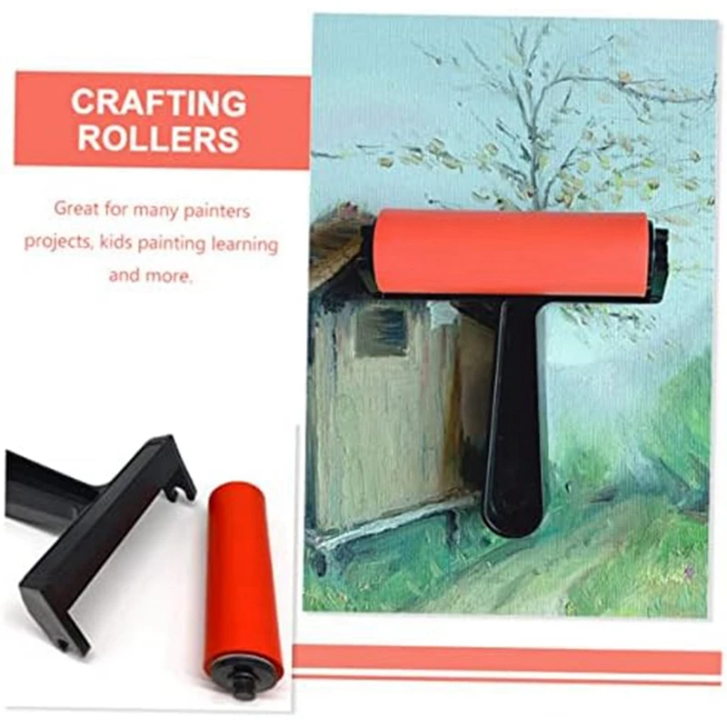 10 Pcs Roller Mini Tool Hand Tool Print Roller Hard Rubber Applicator DIY Process Brush Hand Rubber Roller