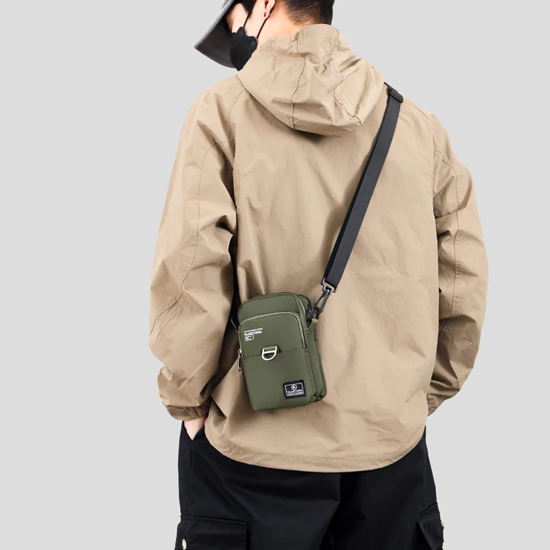 Sport-Geldbörse, Handytasche, Umhängetasche, Tasche, Gürtel, Handtasche, Geldbörse, Münzbörse, Retro-Schlüsselhalter, kleine Geldtasche – Detail 8