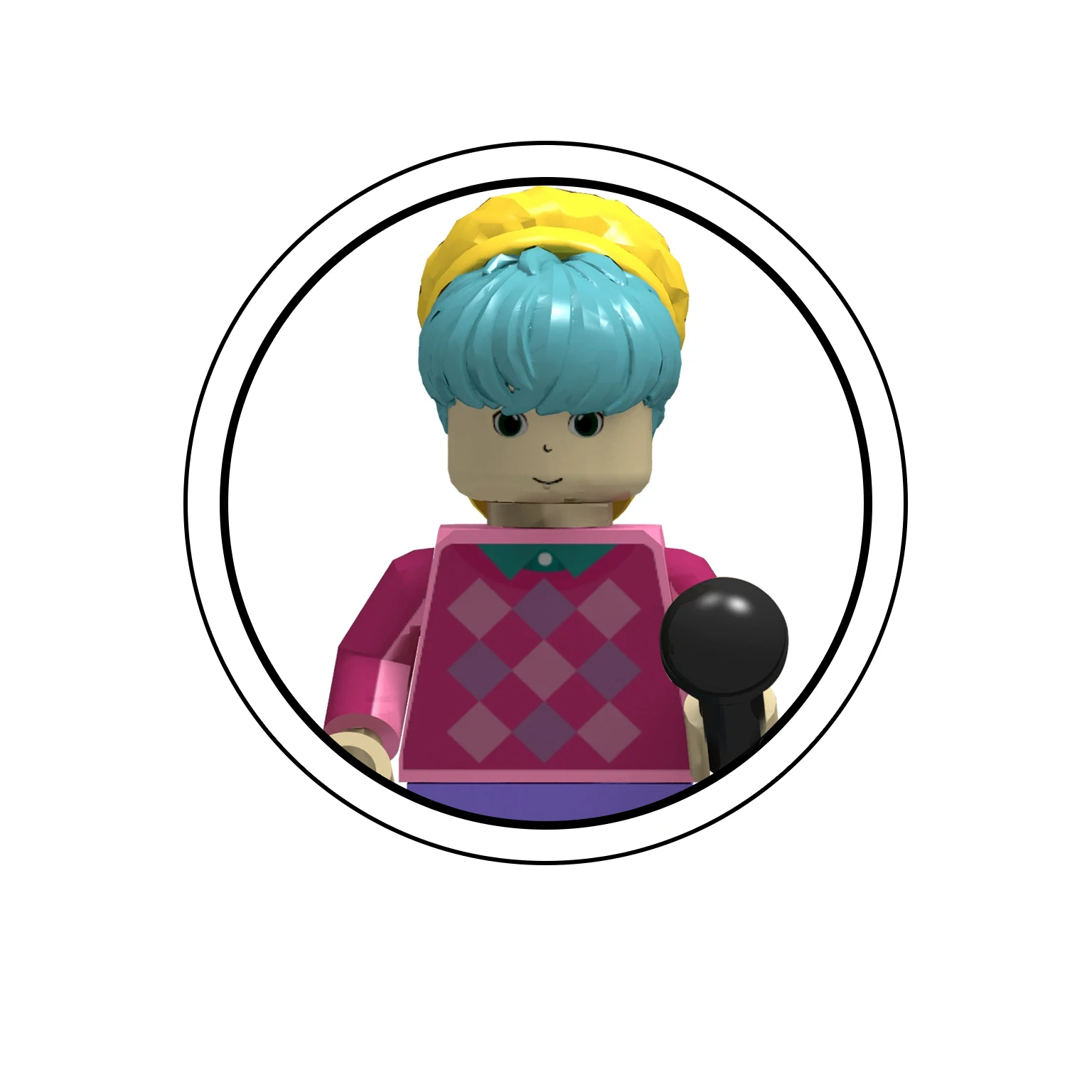 KPOP Demon Hunters muñeca de dibujos animados bloques de construcción Kawaii Mini figura de acción cabeza montaje juguetes juguetes educativos para niños regalo