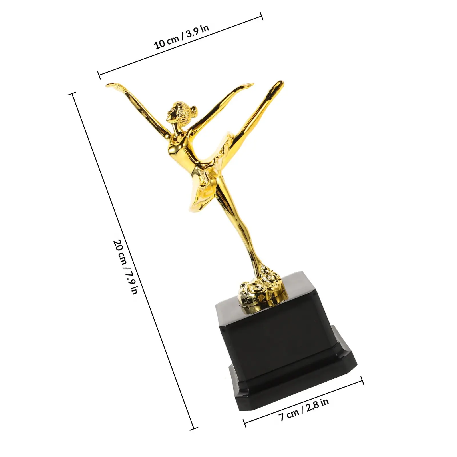 Small Ballet Dance Trophy Plastic Award Trophy for Dancing Competition Participant Winner Cheer Decoration Keepsake