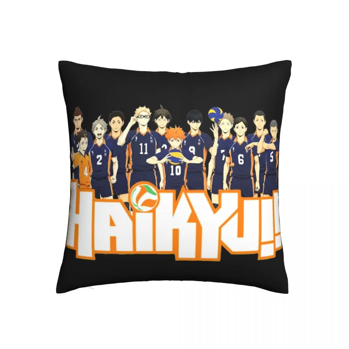Haikyuu Team Karasuno, чехол для подушки, украшения для рукоделия, Аниме Манга, чехол для подушки, чехол для дома, Прямая поставка 45x45 см