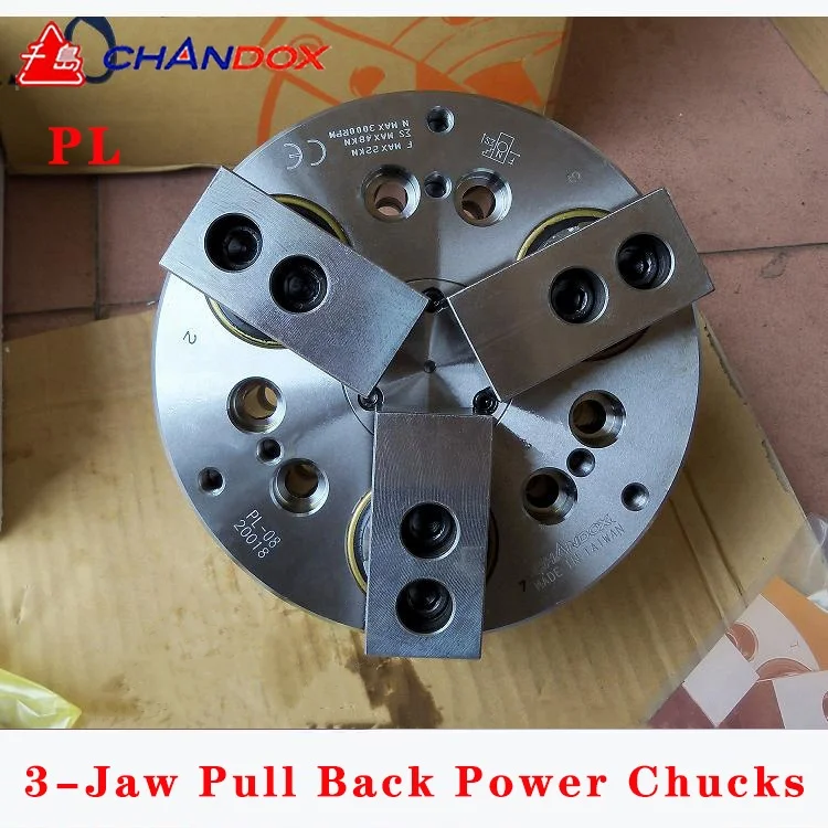 Taiwan Brand CHANDOX 3-Jaw Pull Back Power Chucks PL-06 PL-08 PL-10 PL-12