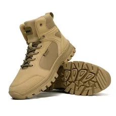 

High-top men's outdoor desert combat boots for outdoor military training, mountain climbing and hiking sneakers men