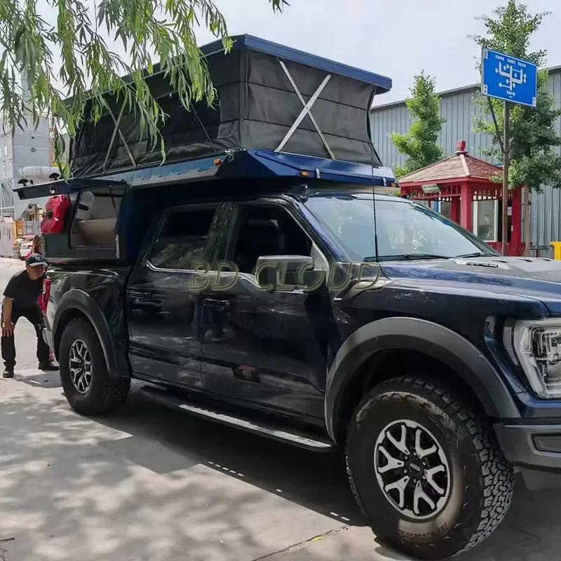 BD CLOUD 2024 4WD Aluminum Camper Pickup Truck Camping Ute Tray Flatbed Popup Camper Jack for Tacoma