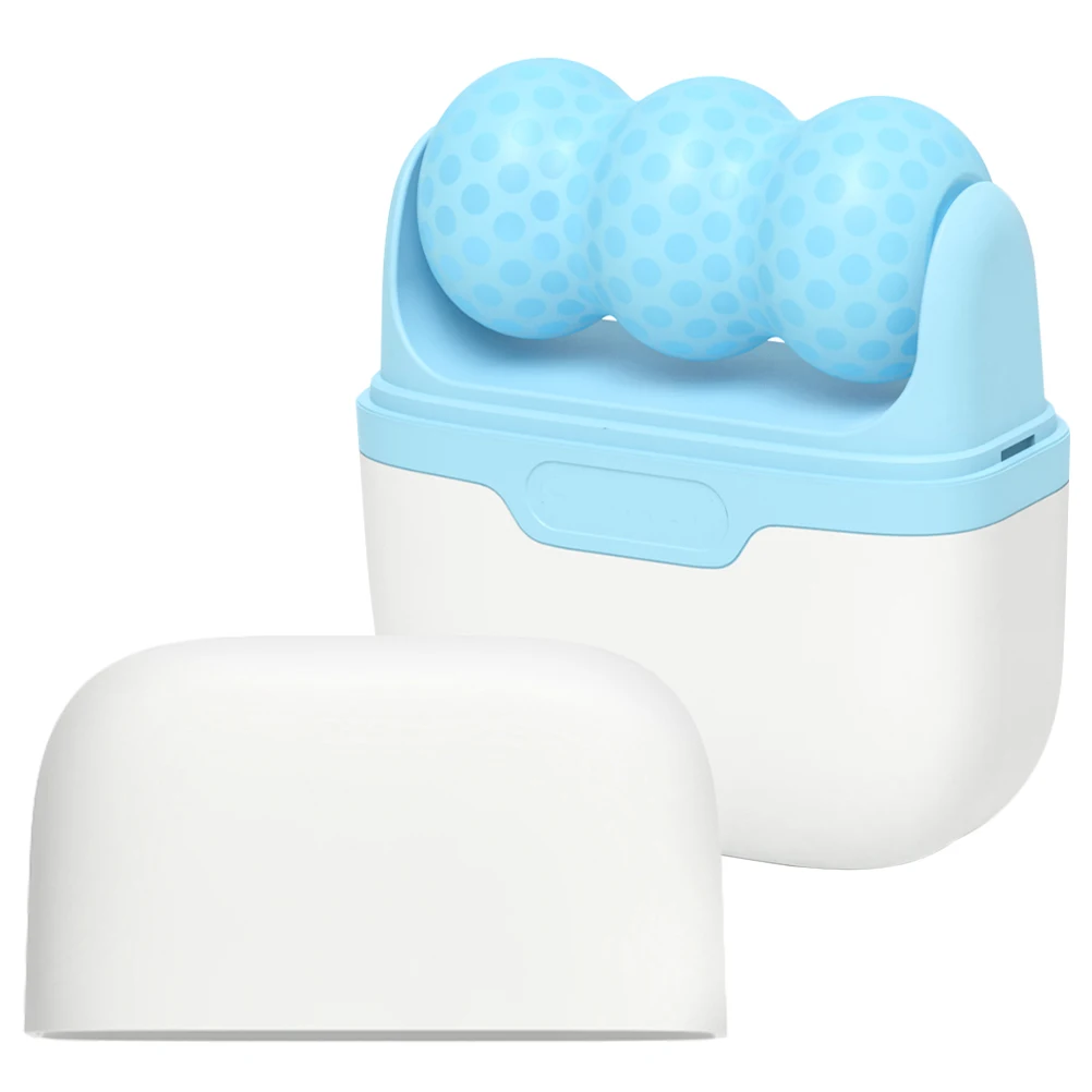 

Face Massage Roller Device for Eyes Blue Abs Lightweight Small Size Cover Included Easy to Carry Premium Material