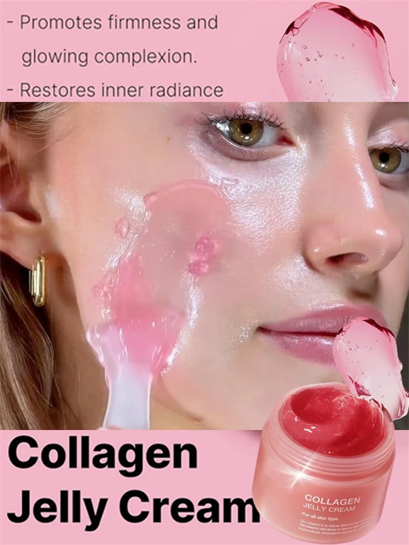 

100g Jelly Face Cream Collagen Soft SPA Nourishing Moisturize Face Shrinks Pores Remove Comedones Jelly Essence Korean Skin Care