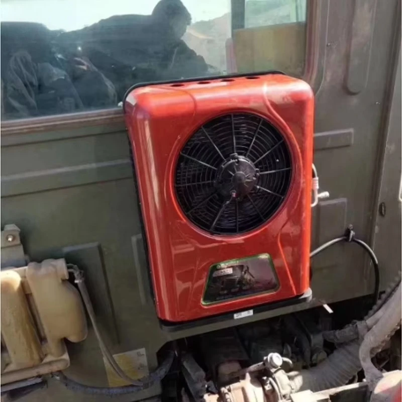 العالمي 12 فولت 24 فولت الثقيلة/الخفيفة شاحنة RVs فان سقف السيارة العلوي الكهربائية السيارات سبليت وقوف السيارات برودة مكيف مع جهاز التحكم عن بعد