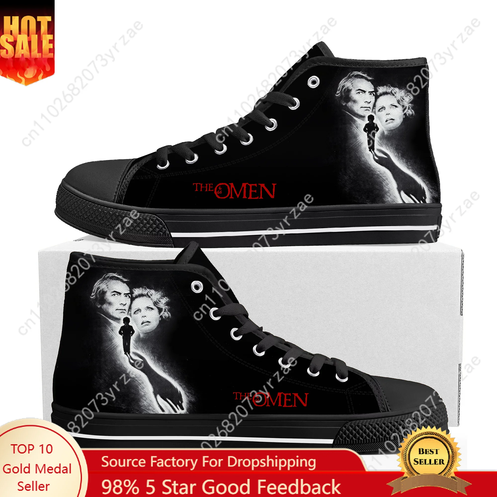 

The Omen High Top Sneakers Mens Womens Teenager High Quality Fashion Trend Canvas Sneaker Built Casual Couple Custom MadeShoe