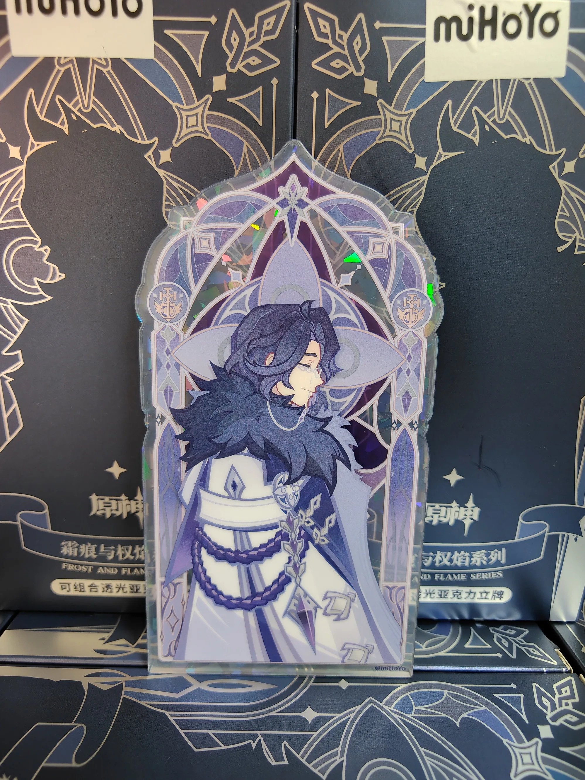 حامل أكريليك منتشر للضوء من سلسلة Fatui Genshin Impact الرسمية، شارة، منظم بنطلونات #3