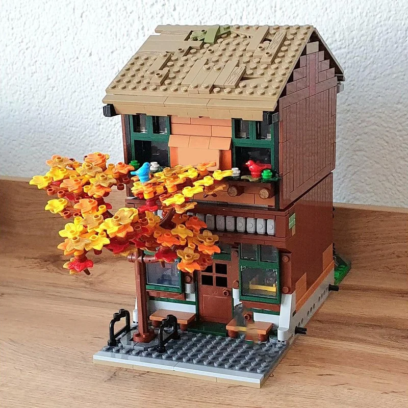 1500 stks MOC Cabine Caf Gemodulair Model Bouwstenen Speelgoed Architectuur DIY Creatief Idee Kerstcadeaus Onderwijs Verjaardag