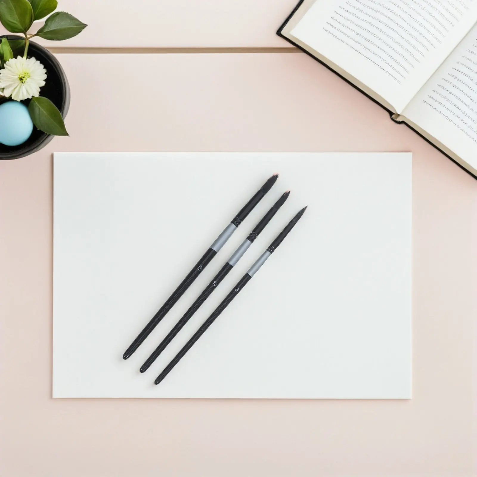 Watercolor Brushes Set Round Flat Filbert Detail Fine Tip Synthetic Hair Professional Artist Paint Brush for Beginners
