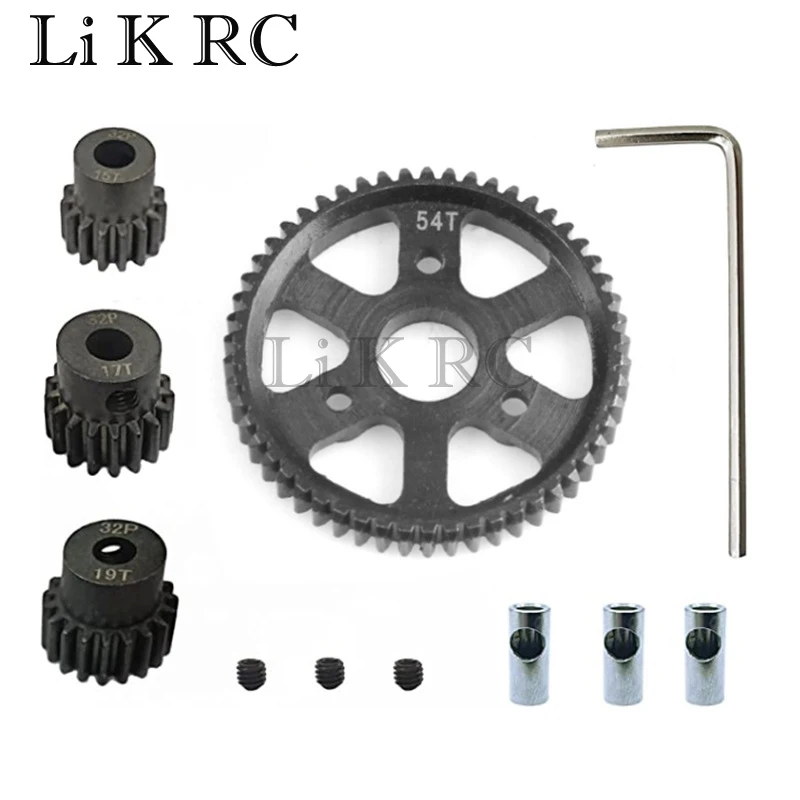 

Metal Steel 50T 52T 53T 54T Spur Gear and 32P 15T 17T 19T Pinions Gear Sets for Traxxas Slash 4x4 4WD 2WD VXL Rally VXL Stamp