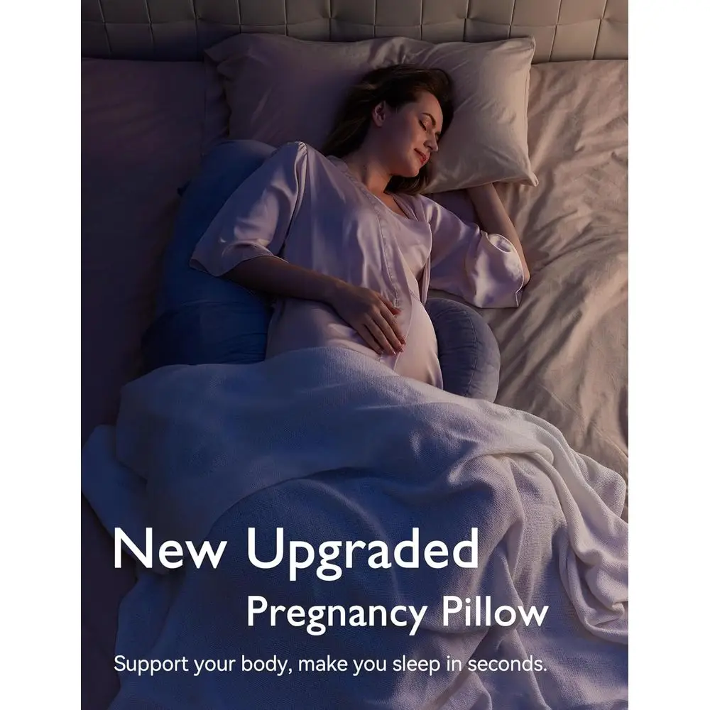 Original Shaped Adjustable Wedge Pillow | Full Body Support Maternity Pillow for Side Sleeping Pregnant Women, Suitable for All