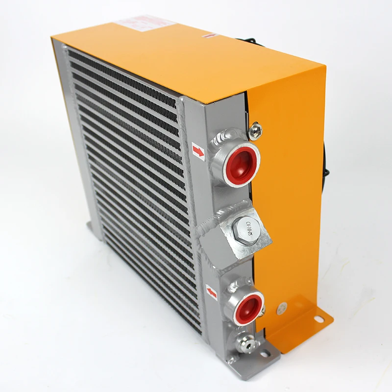 AH1012T1-CA 100L/min Hydraulic Oil Cooler with Bypass Valve for Hydraulic System Industrial Air Heat Exchanger Oil Radiator