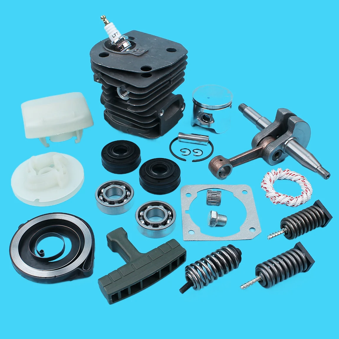 44mm Cylinder Piston Kit For Husqvarna 340 345 350 Crankshaft Buffer Air Filter motosierra Chainsaw Replacement Parts