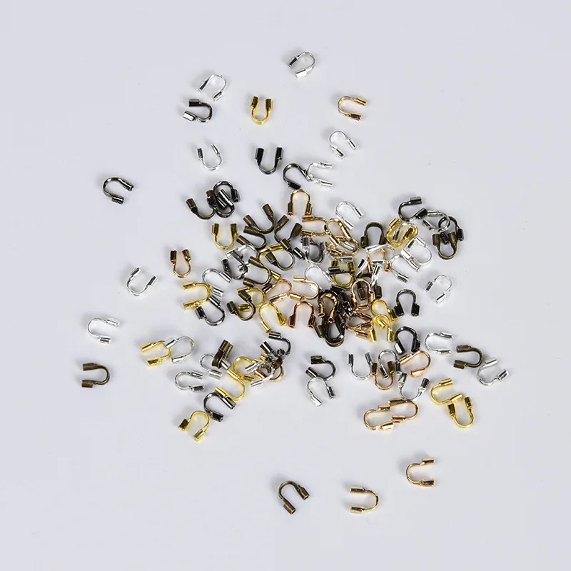 100pcs U-shaped positioning wire protector, final positioning material, positioning tube, protective wire DIY jewelry making