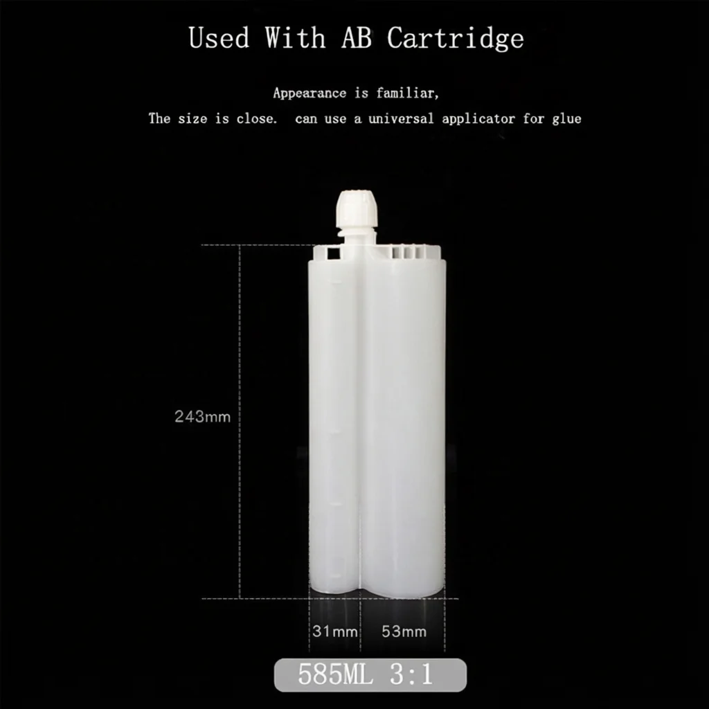 Manual  585ML 3:1 Caulking Gun Double Cartridges Silicone Glue Gun
