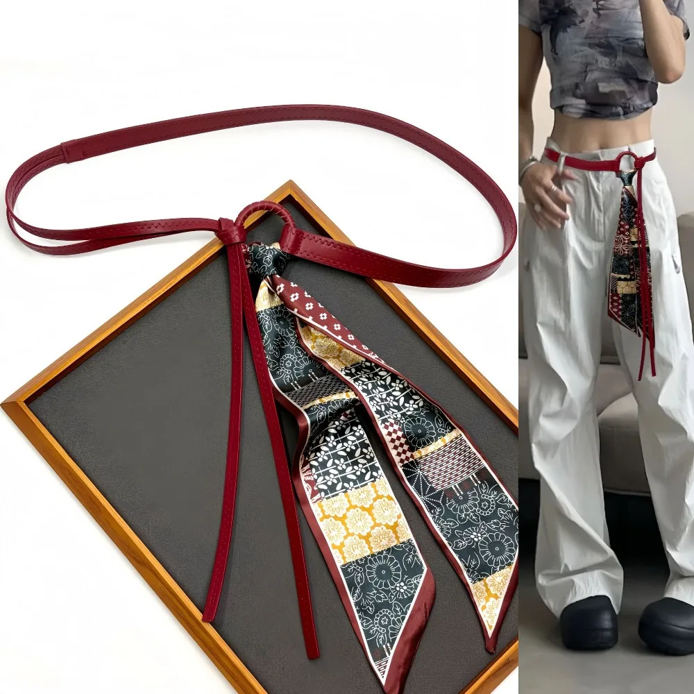 

2025 Summer Floral Scarf Belt - French Boho Waist Sash, Adjustable Wrap Ribbon Belt for Women, Beach Wedding Accessory