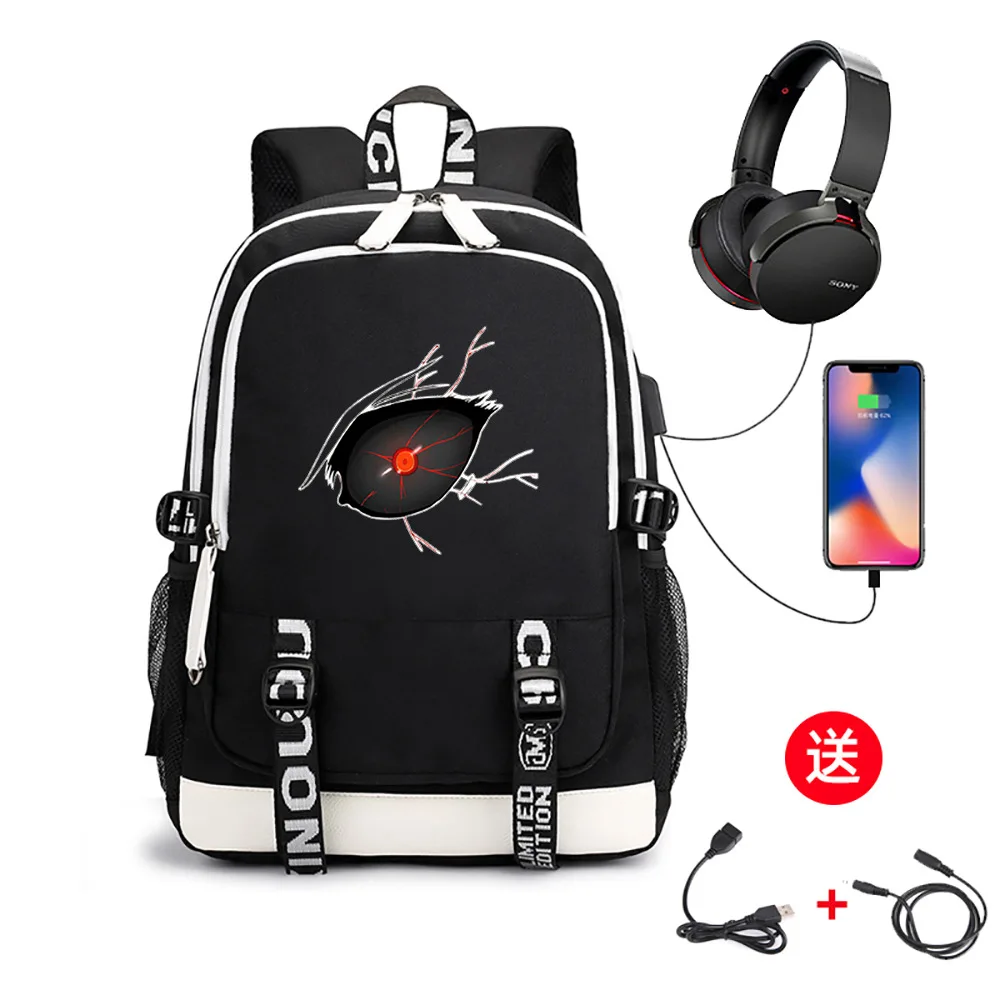 Anime Tokyo Ghoul Backpack Children Large Capacity School Bags Kaneki Ken Cartoon Travel Bag Laptop Men Knapsack