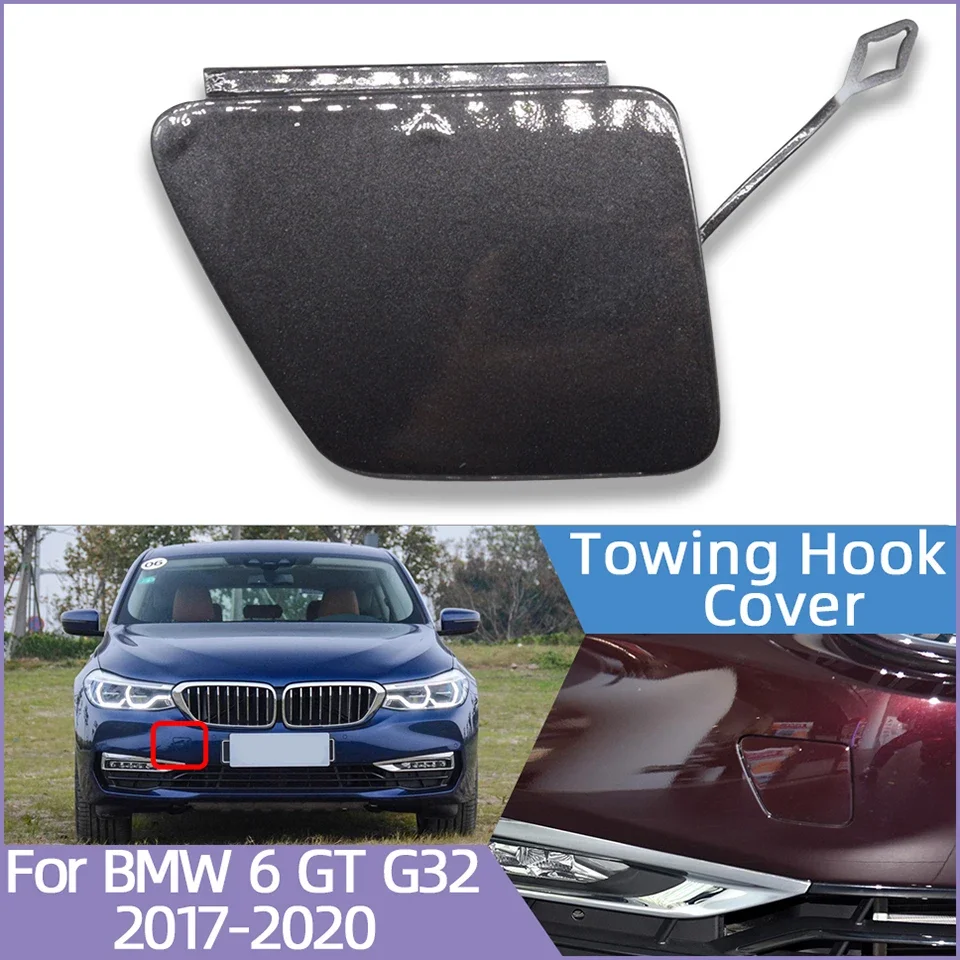 Front Bumper Towing Hook Eye Cap Lid For BMW 6 GT G32 Gran Turismo 2017 2018 2019 2020 Decoration Cover Hauling Trailer Shell