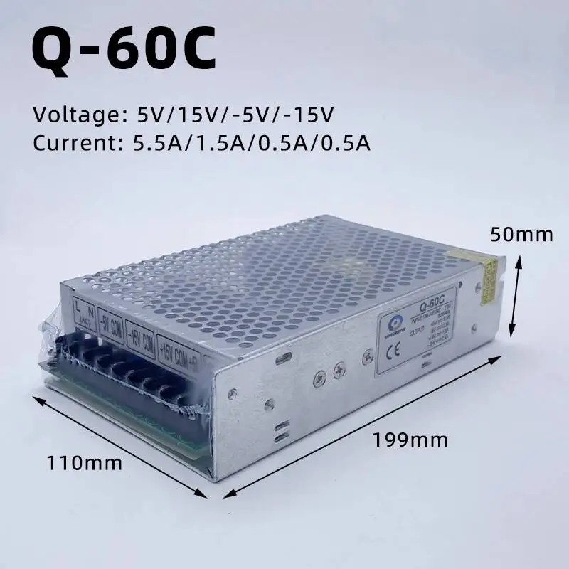 

Q-60C Four-Channel Output Switch Mode Power Supply Multi-Voltage 5V/15V/-5V/-15V Industrial DC Power Source