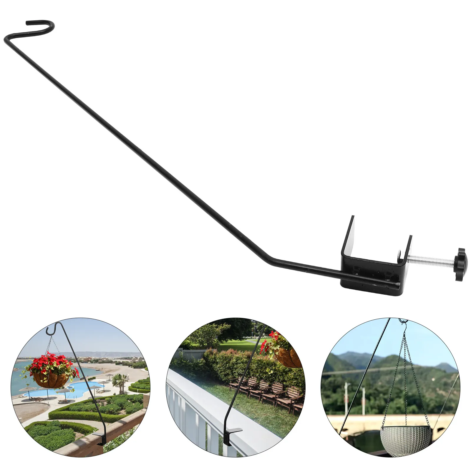 Garden Heavy Duty Outdoor Fence Lantern Shepherd Hook Bird Feeder Hanger Stand Bird Feeder Hanger Stand