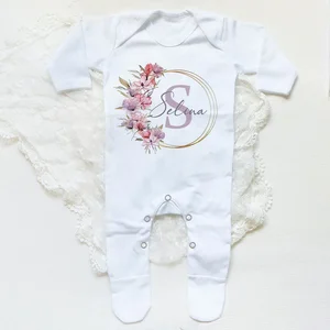 Personalisierte Krone mit Namen Babygrow Sleeppsuit Personalisierte Newbron -Babyparty nach Hause kommt 12 Hauptverkäufe personalisierte Roben mit Namen - №4