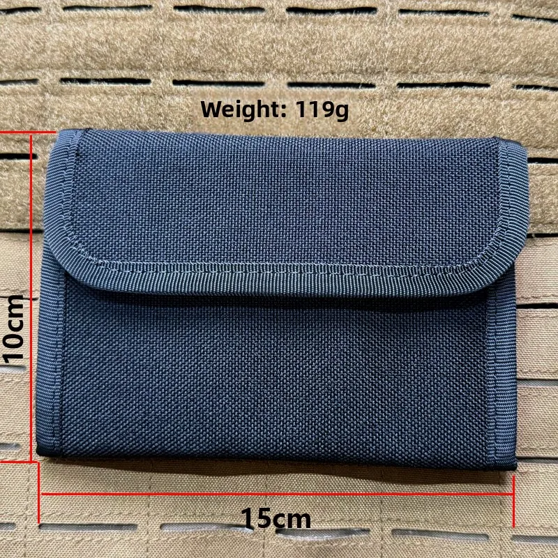 Outdoor Military Fan Tactical Wallet Large Capacity Nylon Document Case Card Bag Pocket Bag Tri-Fold Short Style Men's Wallet