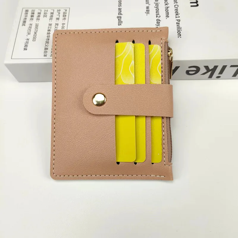 Short Card Bag Certificate Cover With Zipper Buckle Driver License PU Leather One Piece Wallet Short Card Bag ID Holder