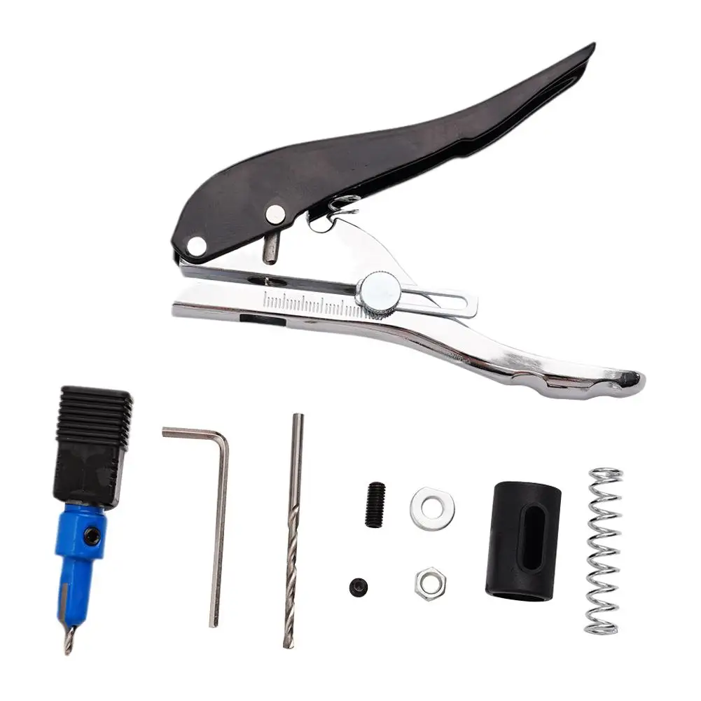 Manual Edge Band Puncher Plier 8/10mm Hole Card Punching Tool For Plastic Sheet Paper PVC ABS Opener Nail Hole Masking Plier
