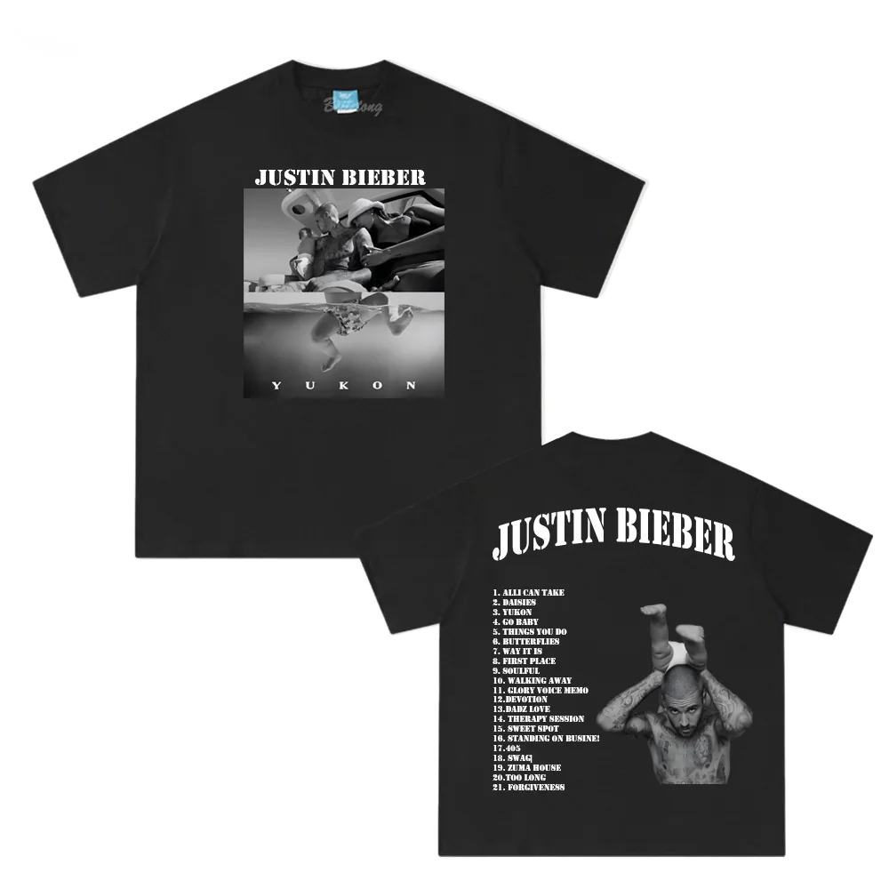 

Justin Bieber - YUKON T-shirt Summer Gameing Tee-shirt Harajuku High Quality Cotton Tshirt Cotton Fashion Unisex Camisetas Tees