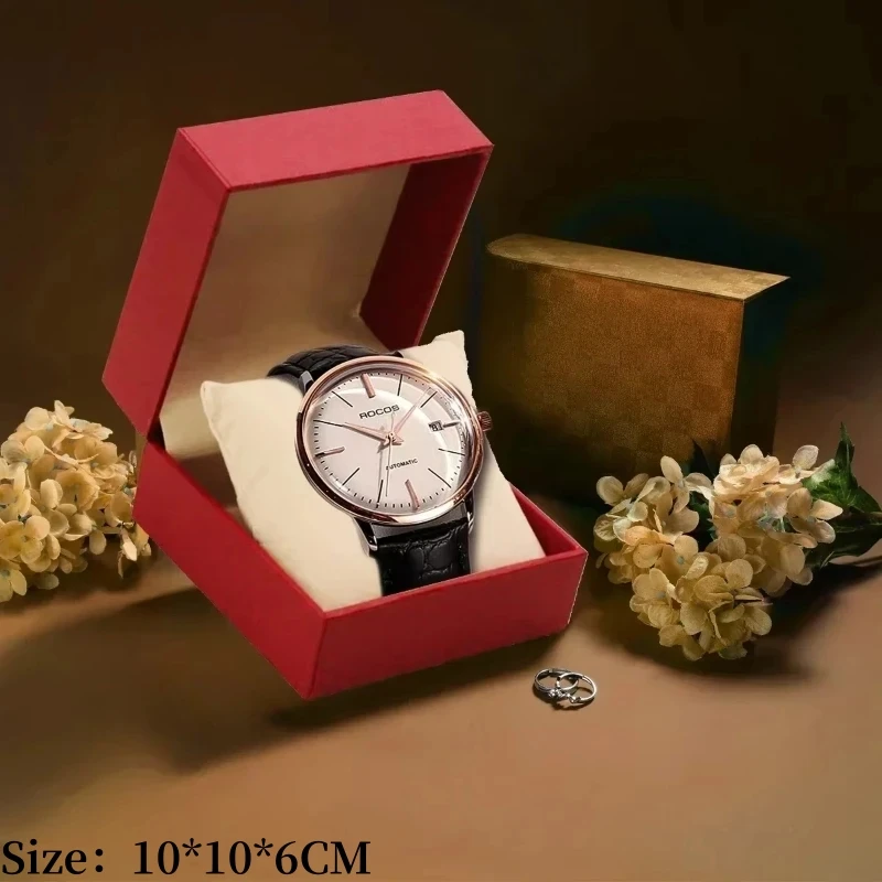 Black Red Plastic Transport Watch Display Storage Box for Catier Omg Men Women Travel Portable Holiday Gift Watch Box No Logo