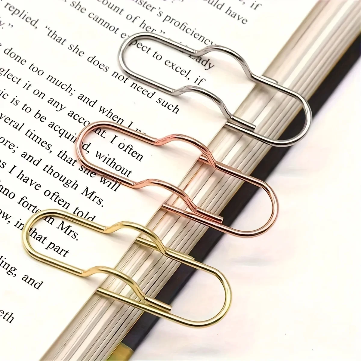 3Pcs Multi‑Color Metal Pen Clips New Design Notebook Accessories Convenient for Fixing Pens Easy to Carry for Daily Office Use