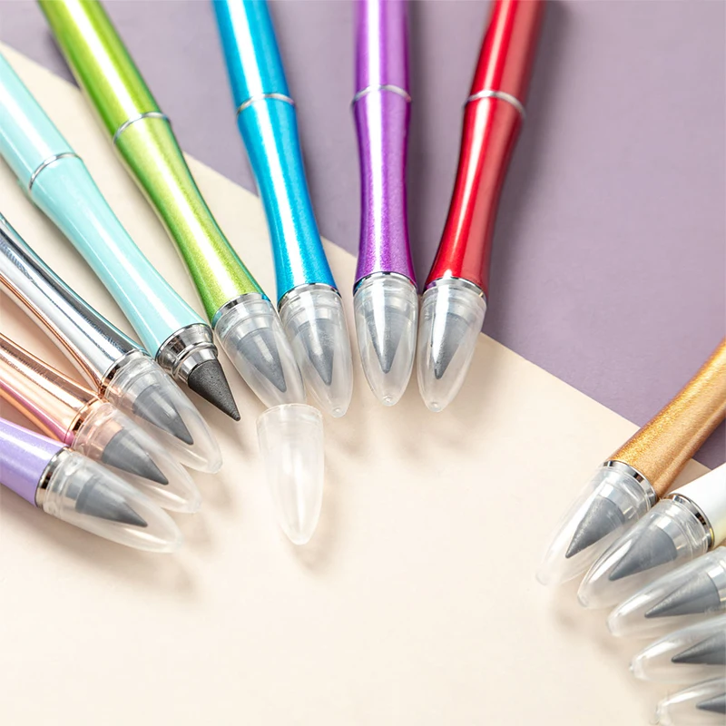 40Pcs Forever Endless Pencils Lead DIY Toppers Beadable Infinite Pencil