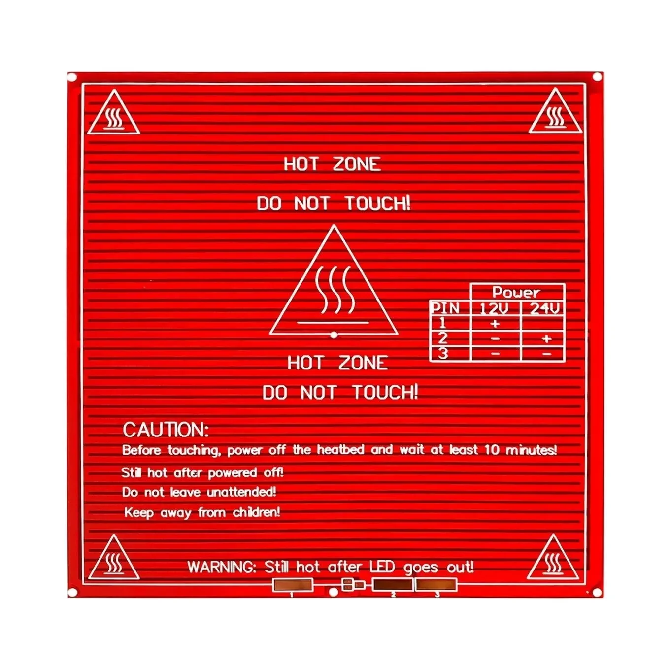 Hot Sale 1PCS Red PCB Heated Heat bed Heatbed MK2B Upgraded MK2A for Mendel RepRap CNC 3D printer Hot Bed HotBed Support 12V 24V