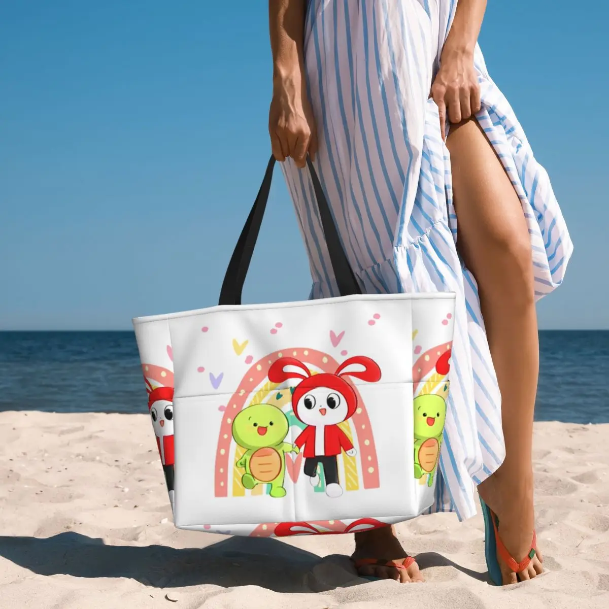 حقيبة جي جي ميكي مايزن للشاطئ، حقيبة رياضية للصالة الرياضية واليوجا، حقيبة كبيرة للنساء، حقيبة سفر للياقة البدنية