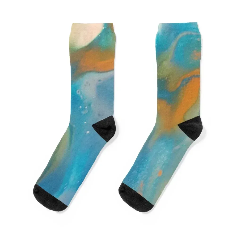 Midnight Ocean Socks with print Crossfit Mens Socks Women's