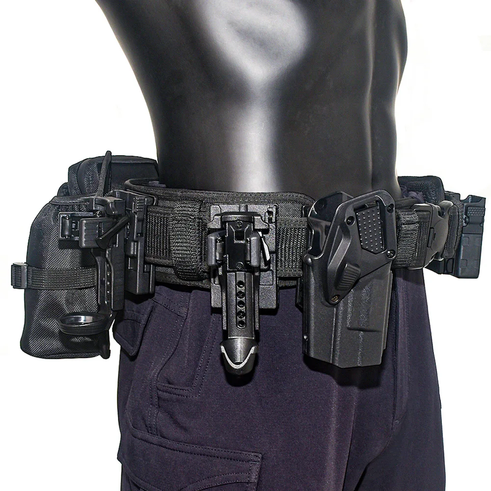 8PCS Tactical Waist Belt Set Multi-Functional Quick-Release Holster  Kit Durable Nylon Gear for Outdoor Training Hunting Combat