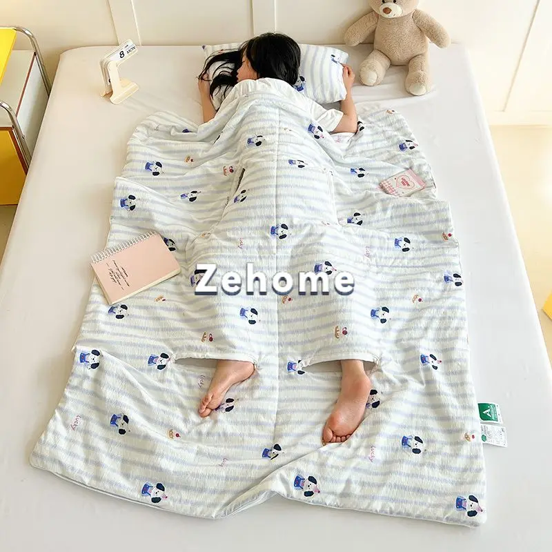 Summer Cartoon Anti-Kick Baby Belly Guard Air Conditioner Quilt