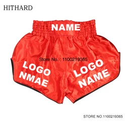 Muay Thai Shorts Custom Boxing Shorts Personalization Logo Name Fight Kickboxing Pants Kids Women Men Martial Arts MMA Clothing