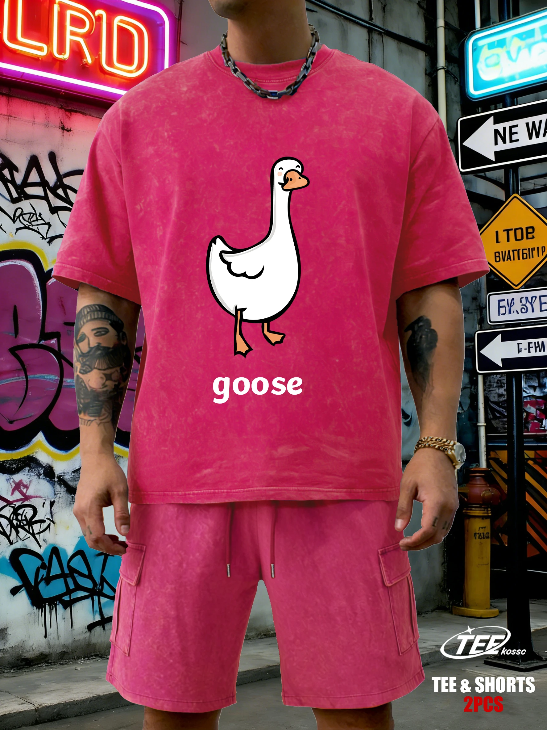 

Футболка с принтом Goose Makes People Happy, мужская летняя свободная футболка с круглым вырезом, комплект из мягкой хлопковой ткани, унисекс, модная, с коротким рукавом