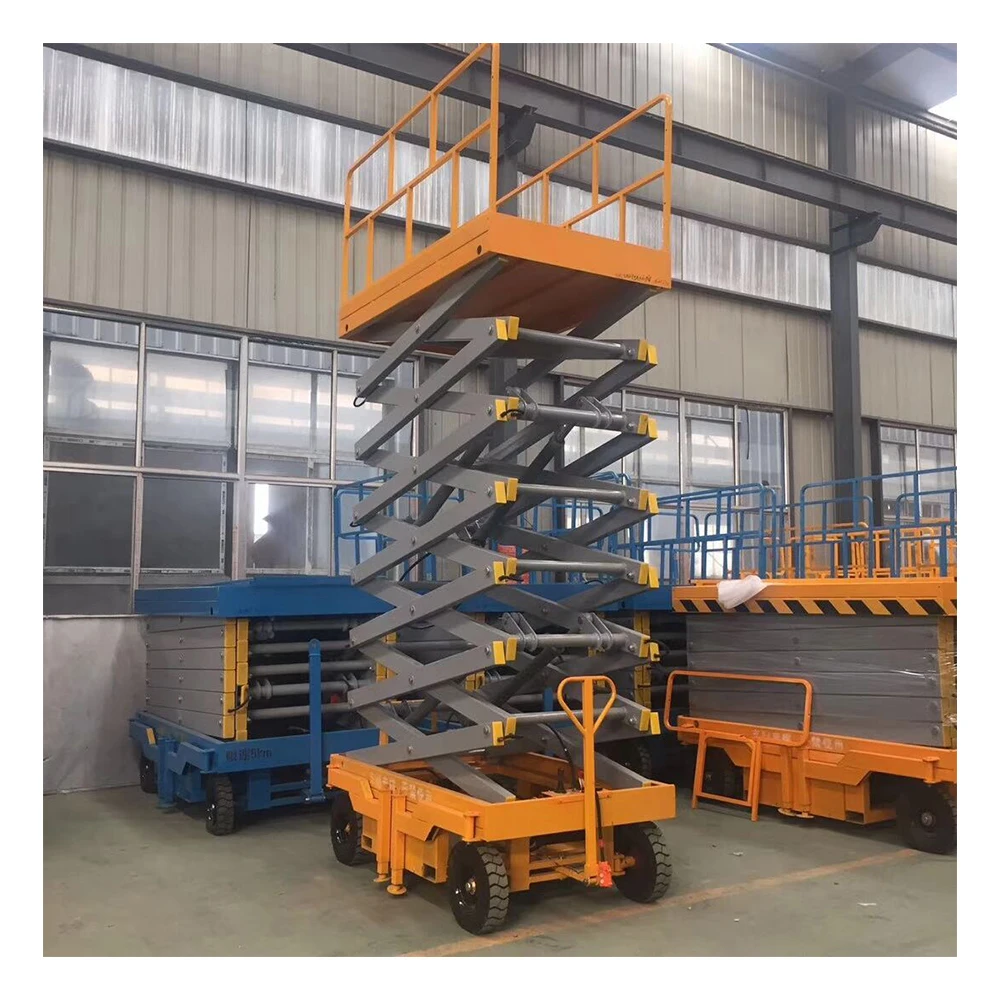 6m 8m 10m 12m Portable Scissor Lift Elevator Movable Hydraulic Aerial Lifting Platform