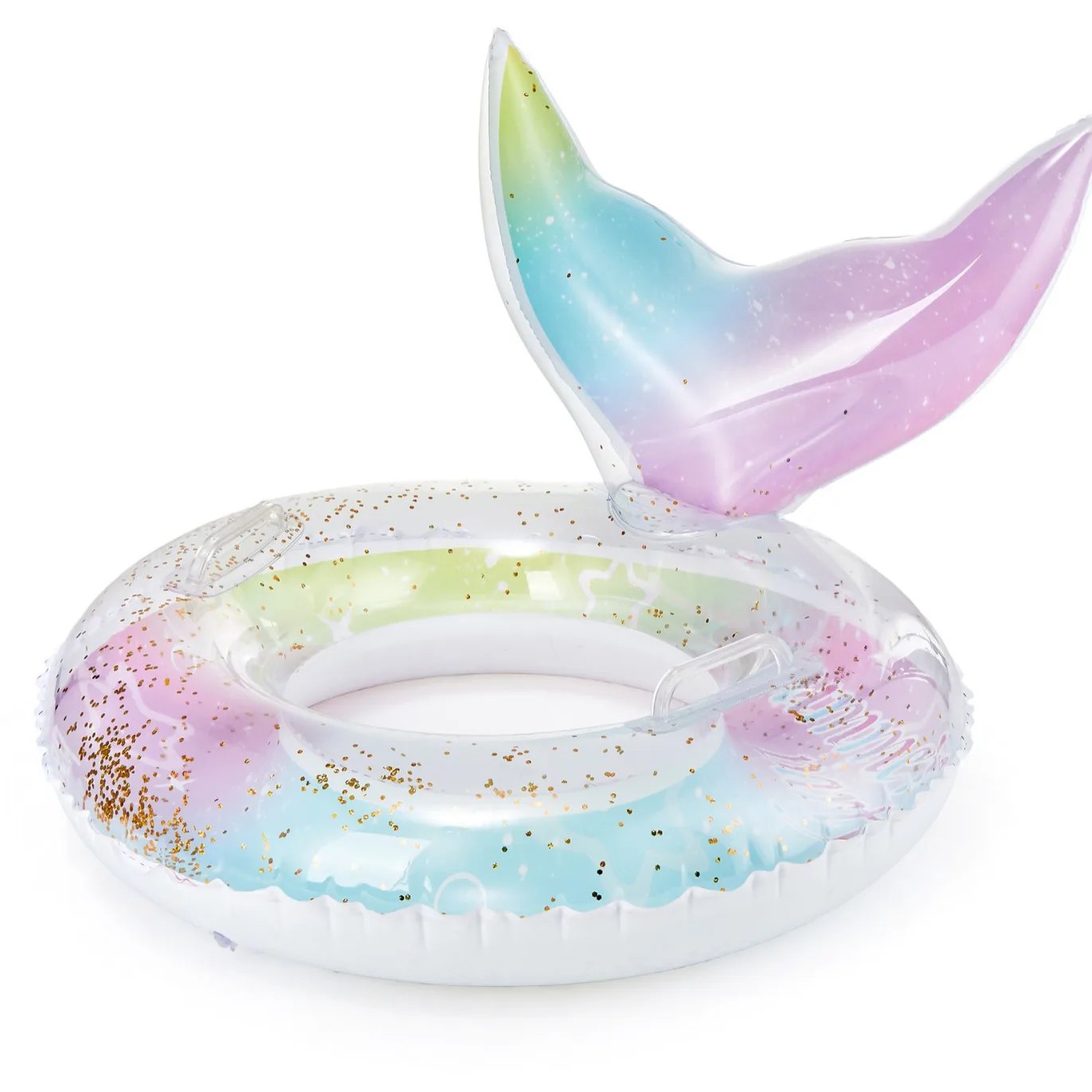 

Mermaid Design PVC Ins Children's Toddler Seat Starlight Sequins Swimming Ring With Childlike Transparent Buoyancy Wholesale