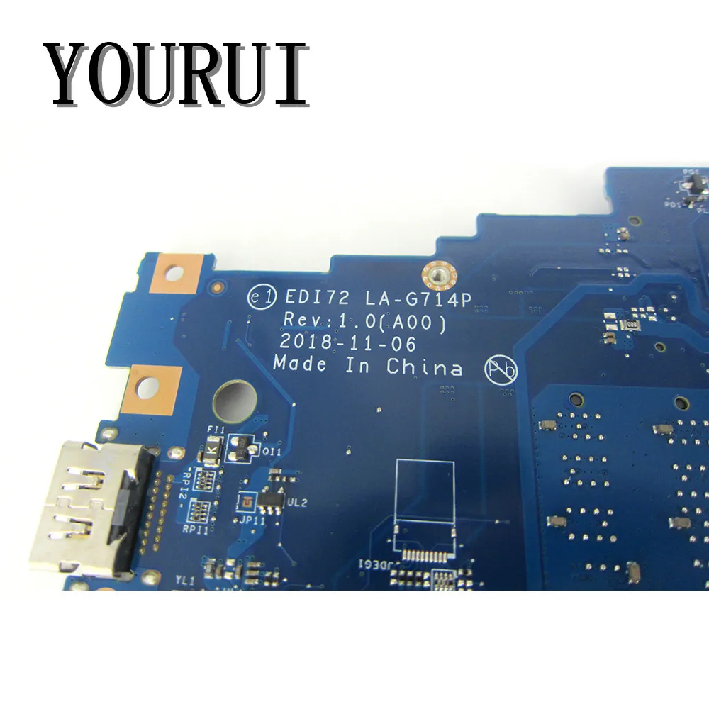 Imagem -03 - para Dell Inspiron 3480 3580 3780 Computador Portátil Placa-mãe com I38145u I59265u I7-8565u Cpu Edi54 La-g712p Mainboard