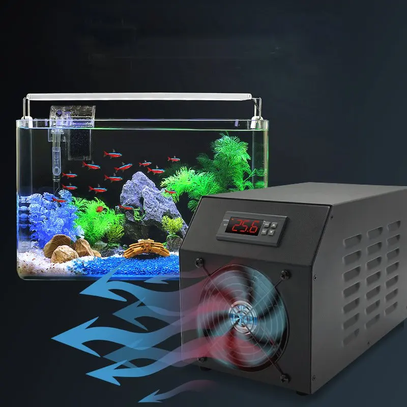 Hocheffizienter 60L Aquarium Display Wasserkühler für Aquarium Wasserkühlung Heizung Kühler Maschine