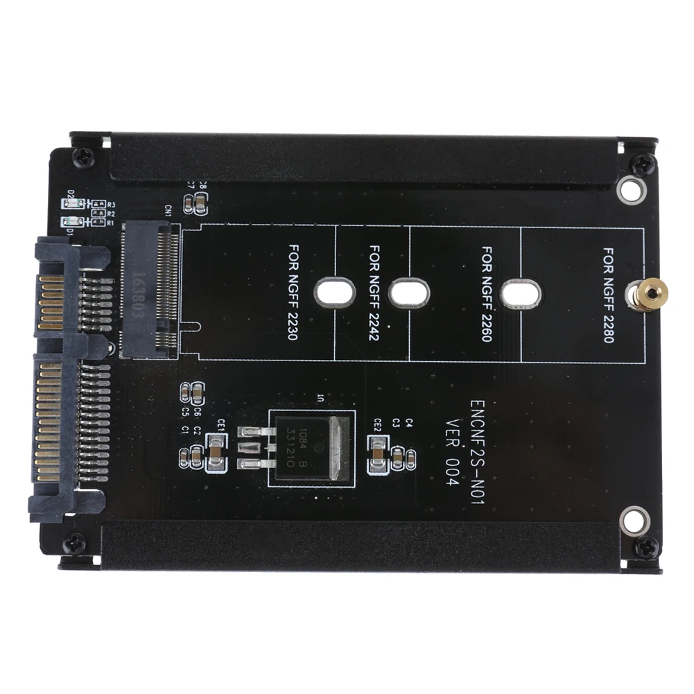 NEW Metal Case B+M Socket 2 M.2 NGFF (SATA) SSD to 2.5 SATA Adapter for 2230/2242/2260/2280mm M2 NGFF SSD Solid State Hard Drive