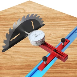 1Pc Table saw Dial Gauge Corrector lega di alluminio per sega da tavolo lama per sega correzione del parallelo strumento per la lavorazione del legno