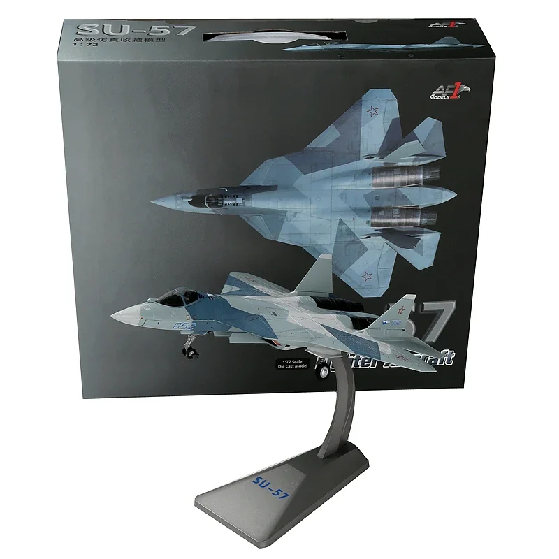 1/72 Scale AF1 Russian Air Force SU-57 Stealth Fighter T50 Finished Alloy Die Casting Simulation SU-57 Aircraft Model Toys Gifts